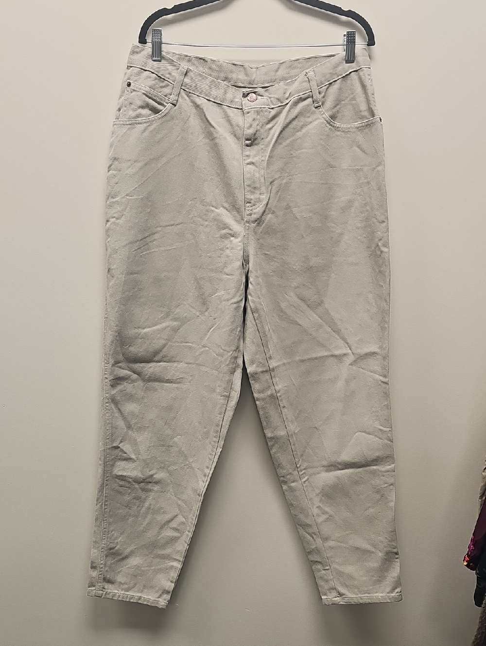 Gitano Light Gray High-Waist Tapered Jeans